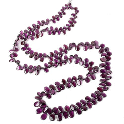 6x4-12x9mm Rhodolite Garnet top drilled plain Oval beads 34 inch 205 pieces AAA (ONLINE ORDER ONLY)
