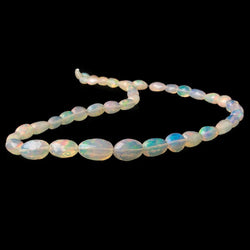6x4-14x9mm Ethiopian Opal Straight Drill Faceted Nuggets 17.5 inch 45 beads AA (ONLINE ORDER ONLY)