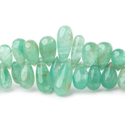 6x4-15x6mm Colombian Emerald Plain Tear Drop Beads 8.25 inch 84 pieces (ONLINE ORDER ONLY)