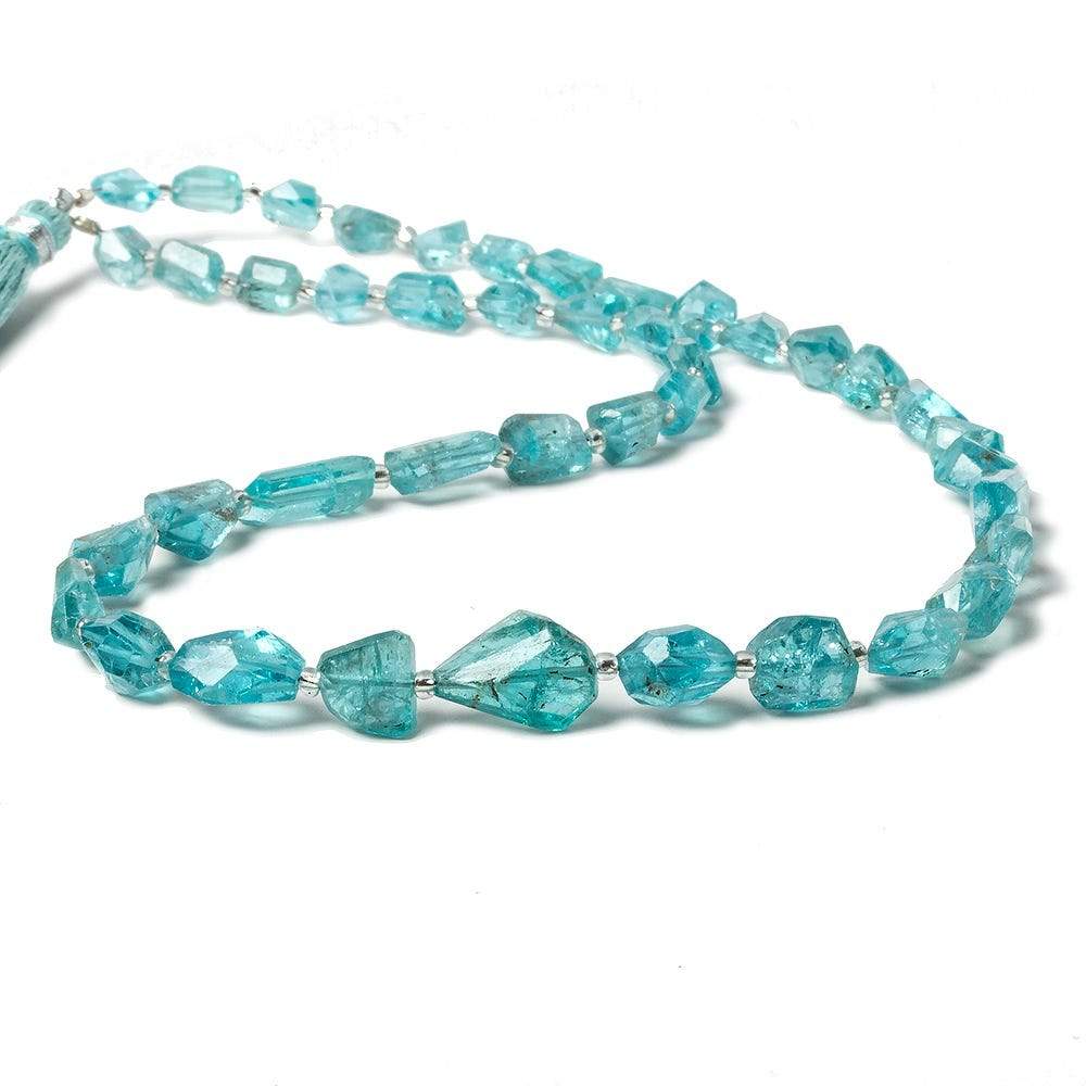 6x4-15x9mm Apatite faceted nugget beads 14.5 inch 31 pieces (ONLINE ORDER ONLY)