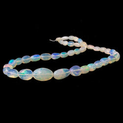 6x4-17x11mm Ethiopian Opal Straight Drill Faceted Nuggets 17 inch 42 beads AA (ONLINE ORDER ONLY)