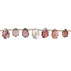 6x4-7x5mm MultiColor Spinel Scalloped Edge Pear Beads 7.5 inch 30 pieces (ONLINE ORDER ONLY)