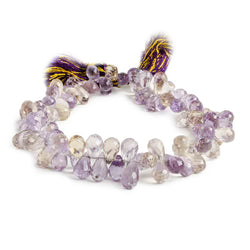 6x4-9x4mm Ametrine Tear Drop Beads 8 inch 92 pieces (ONLINE ORDER ONLY)