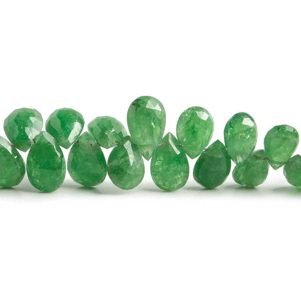 6x4-9x6mm Tsavorite Garnet Pear Briolette 8 inch 72 pieces (ONLINE ORDER ONLY)