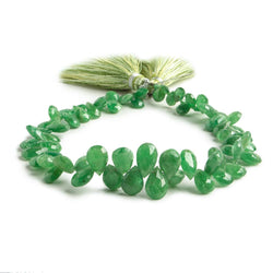 6x4-9x6mm Tsavorite Garnet Pear Briolette 8 inch 72 pieces (ONLINE ORDER ONLY)