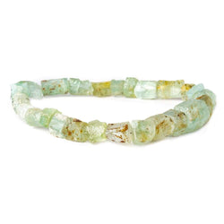 6x4-9x8mm Aquamarine Straight Drilled Natural Crystal Beads 7.5 inch 26 pcs (ONLINE ORDER ONLY)