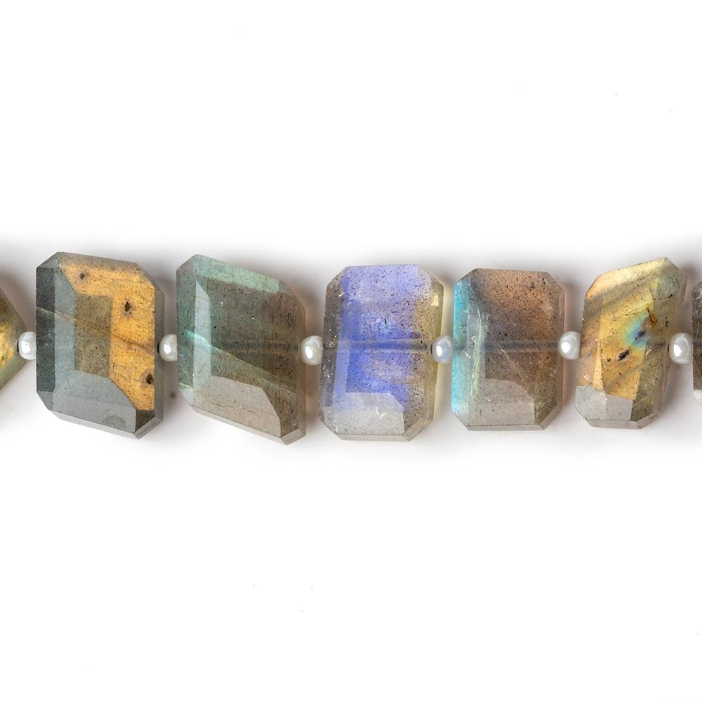 6x4.5-15x8mm Labradorite Side Drilled Bevel Faceted Nuggets 16 inch 55 beads (ONLINE ORDER ONLY)