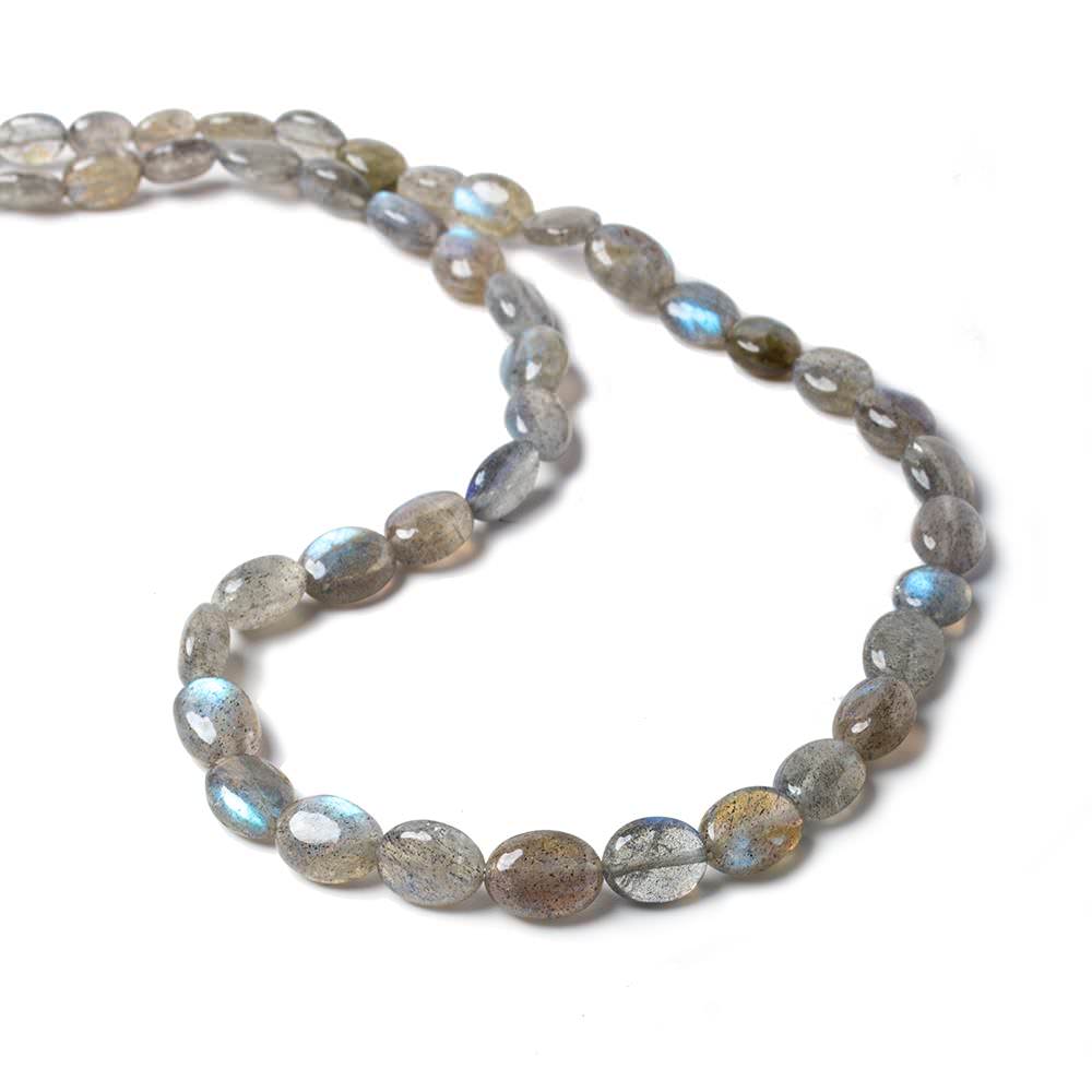6x5-10.5x9mm Labradorite Straight Drill Plain Oval Beads 16 inch 45 pieces (ONLINE ORDER ONLY)