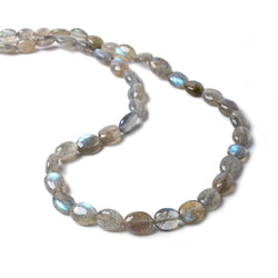 6x5-10.5x9mm Labradorite Straight Drill Plain Oval Beads 16 inch 45 pieces (ONLINE ORDER ONLY)