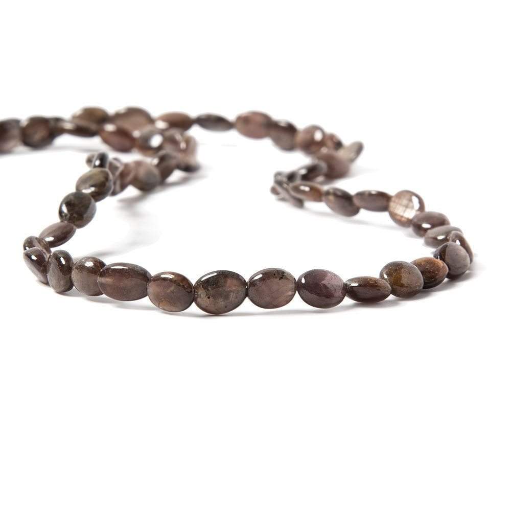 6x5-10x8mm Chocolate Sapphire plain oval beads 19 inches 62 pieces AAA (ONLINE ORDER ONLY)