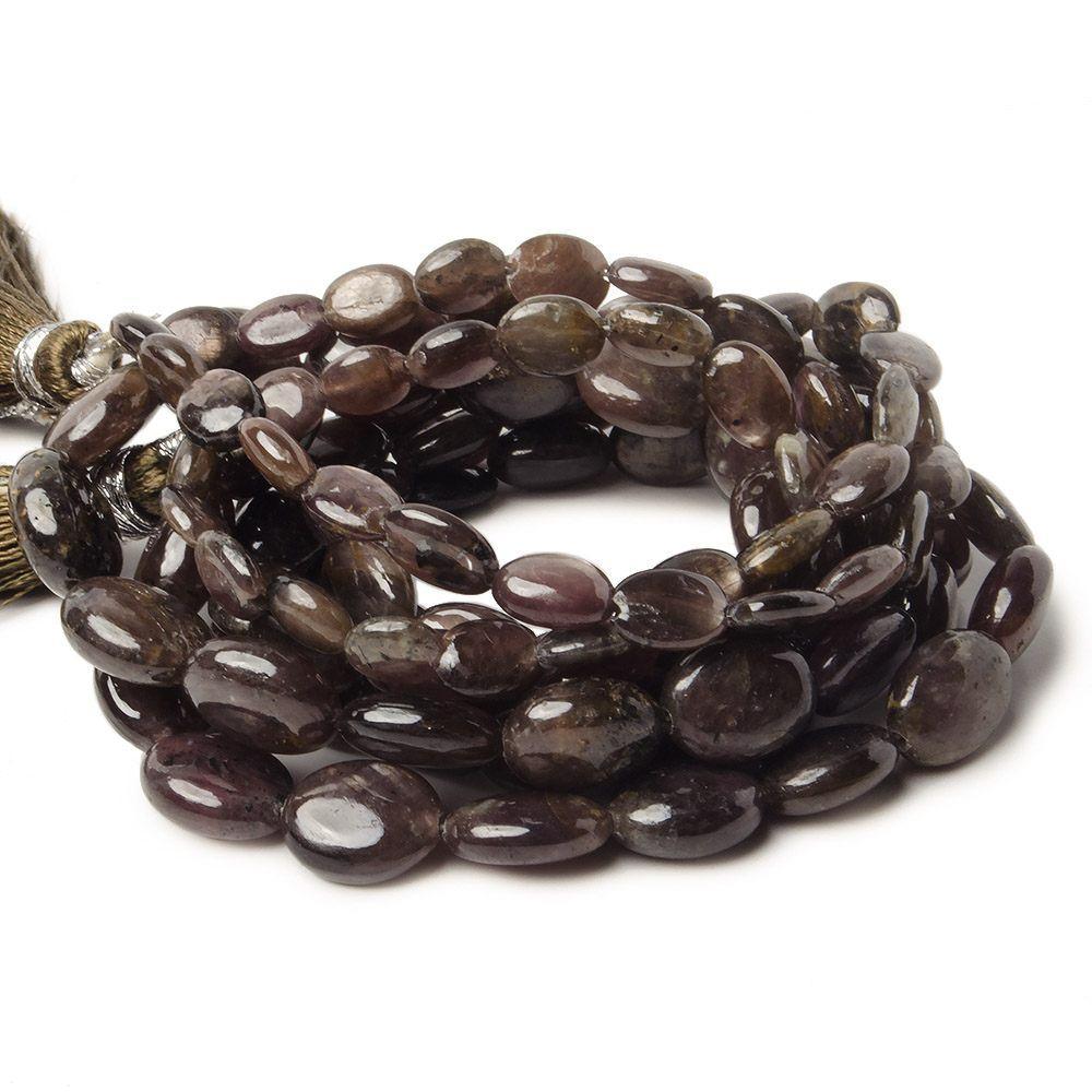 6x5-10x8mm Chocolate Sapphire plain oval beads 19 inches 62 pieces AAA (ONLINE ORDER ONLY)