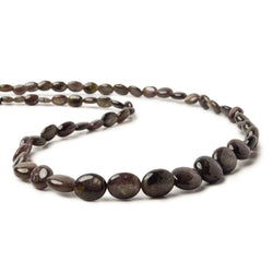 6x5-10x8mm Chocolate Sapphire plain oval beads 19 inches 62 pieces AAA (ONLINE ORDER ONLY)