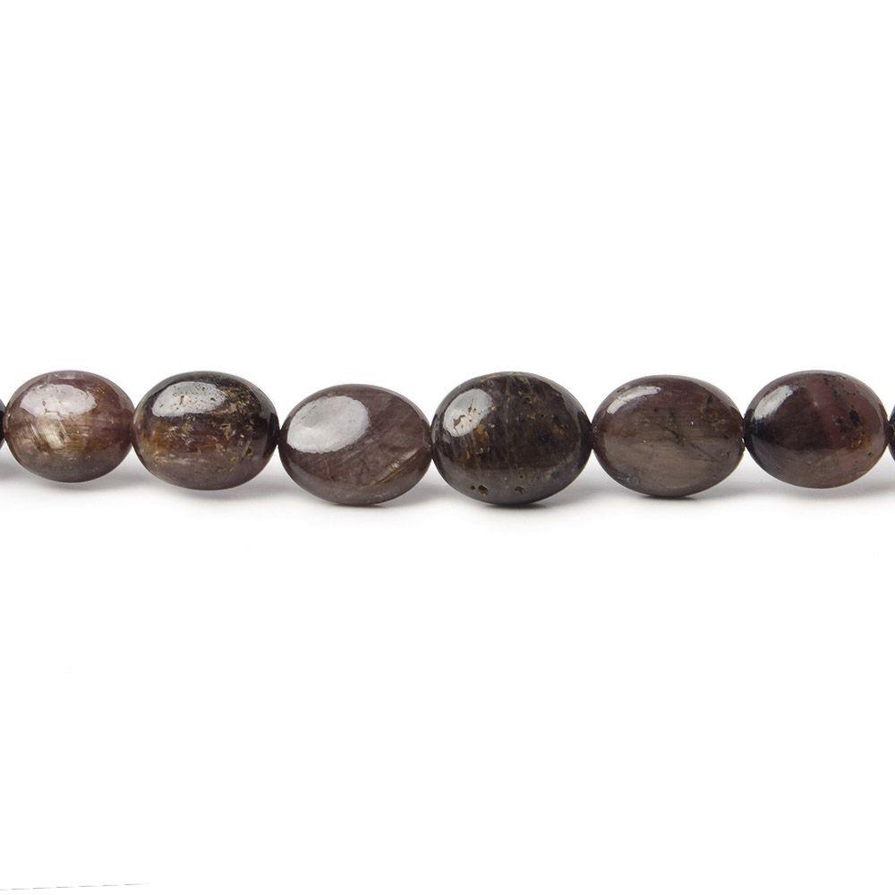 6x5-10x8mm Chocolate Sapphire plain oval beads 19 inches 62 pieces AAA (ONLINE ORDER ONLY)