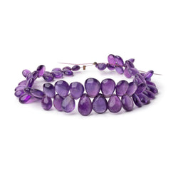 6x5-11x8mm Amethyst Plain Pear Beads 5.5 inch 58 pieces (ONLINE ORDER ONLY)
