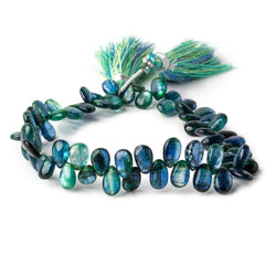 6x5-8x5mm Green Blue Kyanite Plain Pear Beads 8 inch 63 beads (ONLINE ORDER ONLY)