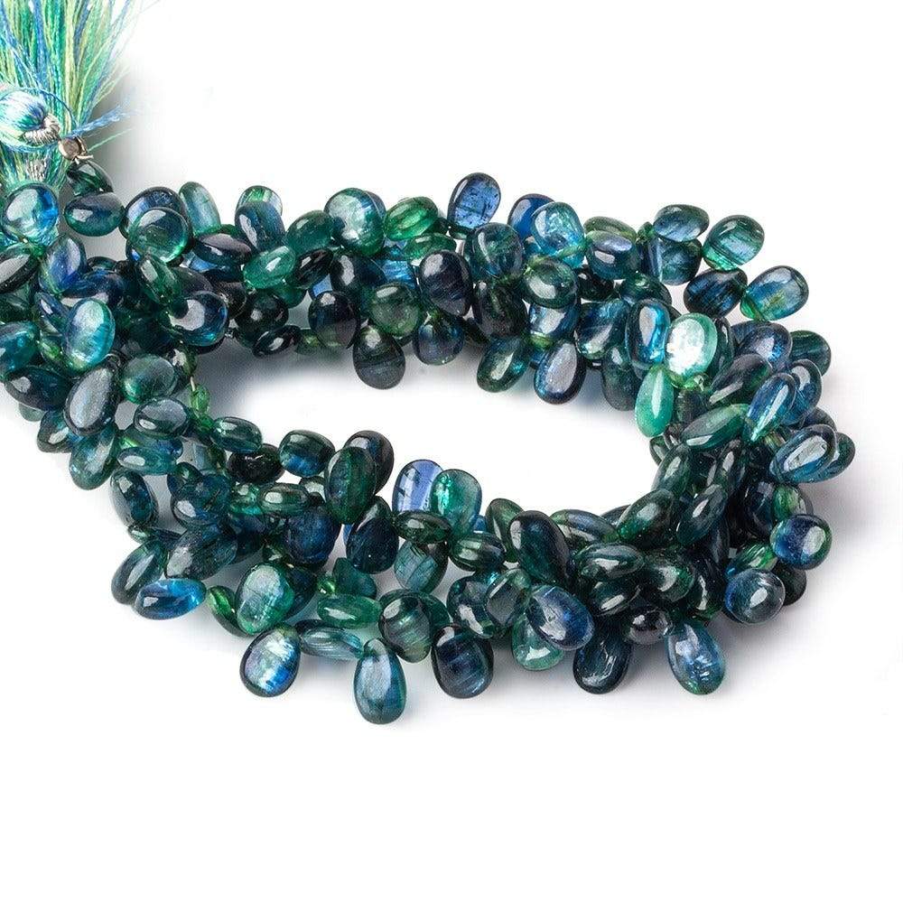 6x5-8x5mm Green Blue Kyanite Plain Pear Beads 8 inch 63 beads (ONLINE ORDER ONLY)