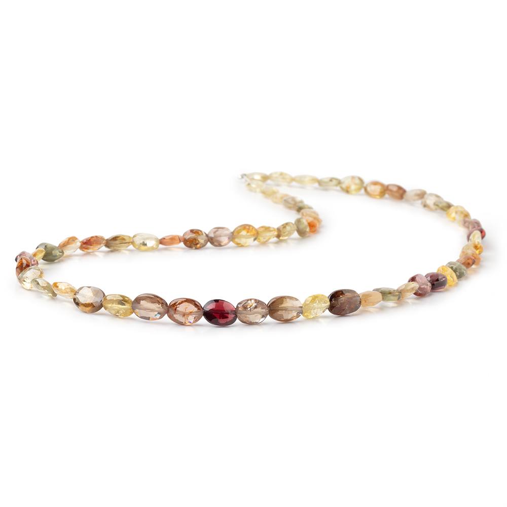 6x5-8x6mm Multi Color Golden Zircon Faceted Oval 16 inch 58 Beads AA (ONLINE ORDER ONLY)