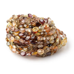 6x5-8x6mm Multi Color Golden Zircon Faceted Oval 16 inch 58 Beads AA (ONLINE ORDER ONLY)