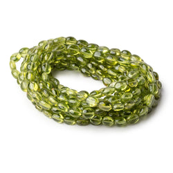 4x5-7x9mm Peridot Plain Oval Beads 15 inch 51 pieces AA