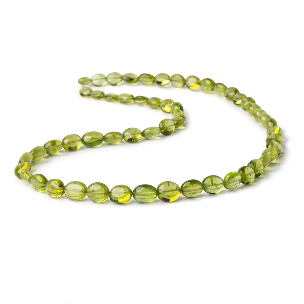 4x5-7x9mm Peridot Plain Oval Beads 15 inch 51 pieces AA