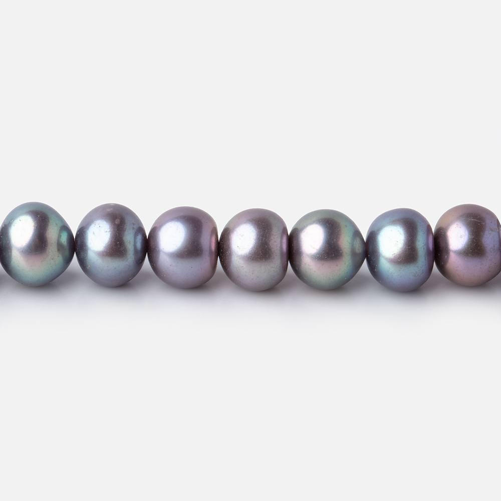 6x5mm Peacock Off Round Freshwater Pearls 16 inch 80 Beads (ONLINE ORDER ONLY)