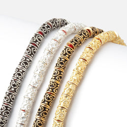 6x5mm Twisted Pretzel Design Tube Beads 8 inch 32 pieces (ONLINE ORDER ONLY)