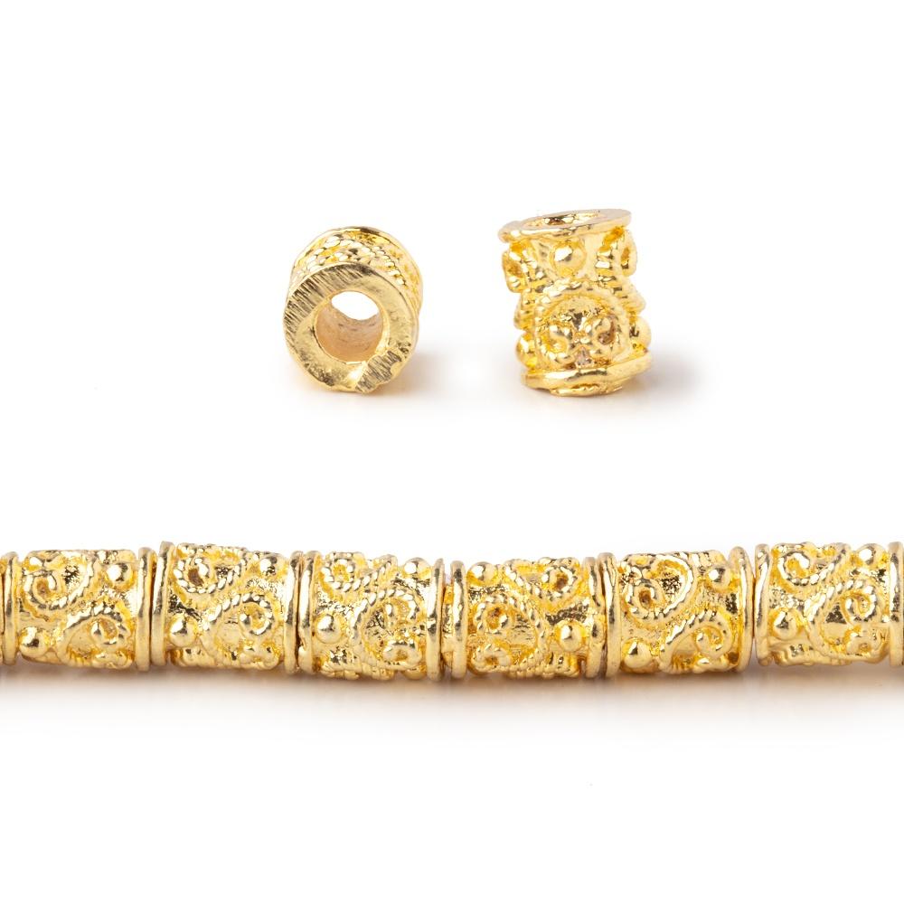 6x5mm Twisted Pretzel Design Tube Beads 8 inch 32 pieces (ONLINE ORDER ONLY)