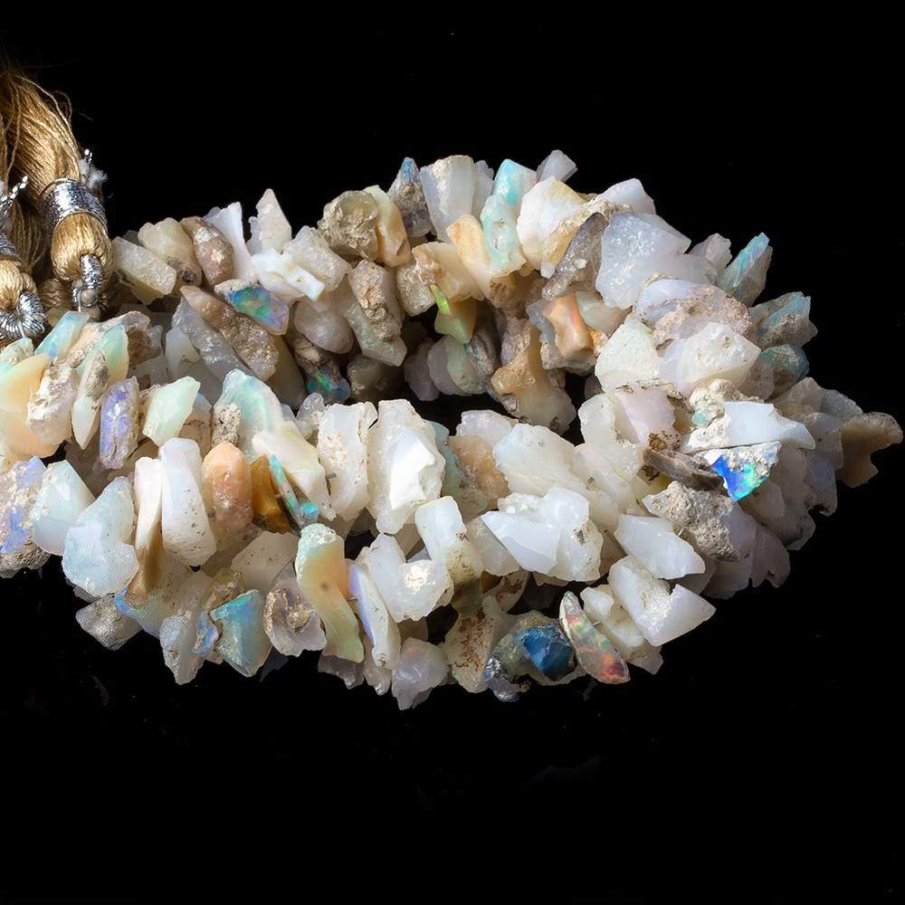 6x5x3-13x5x3mm Australian Opal center drilled Natural Crystal Chip Beads 7.5 inch 64 beads (ONLINE ORDER ONLY)