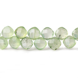 6x6-6.5x6.5mm Prehnite faceted pillow beads 7.25 inch 46 pieces