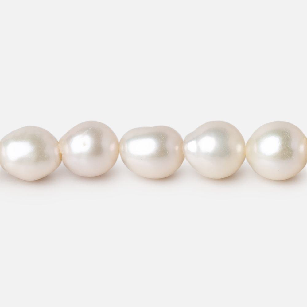 6x6-8x6.5mm White Petite Ultra Baroque Freshwater Pearls 16 inch 57 pieces (ONLINE ORDER ONLY)