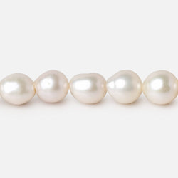 6x6-8x6.5mm White Petite Ultra Baroque Freshwater Pearls 16 inch 57 pieces (ONLINE ORDER ONLY)