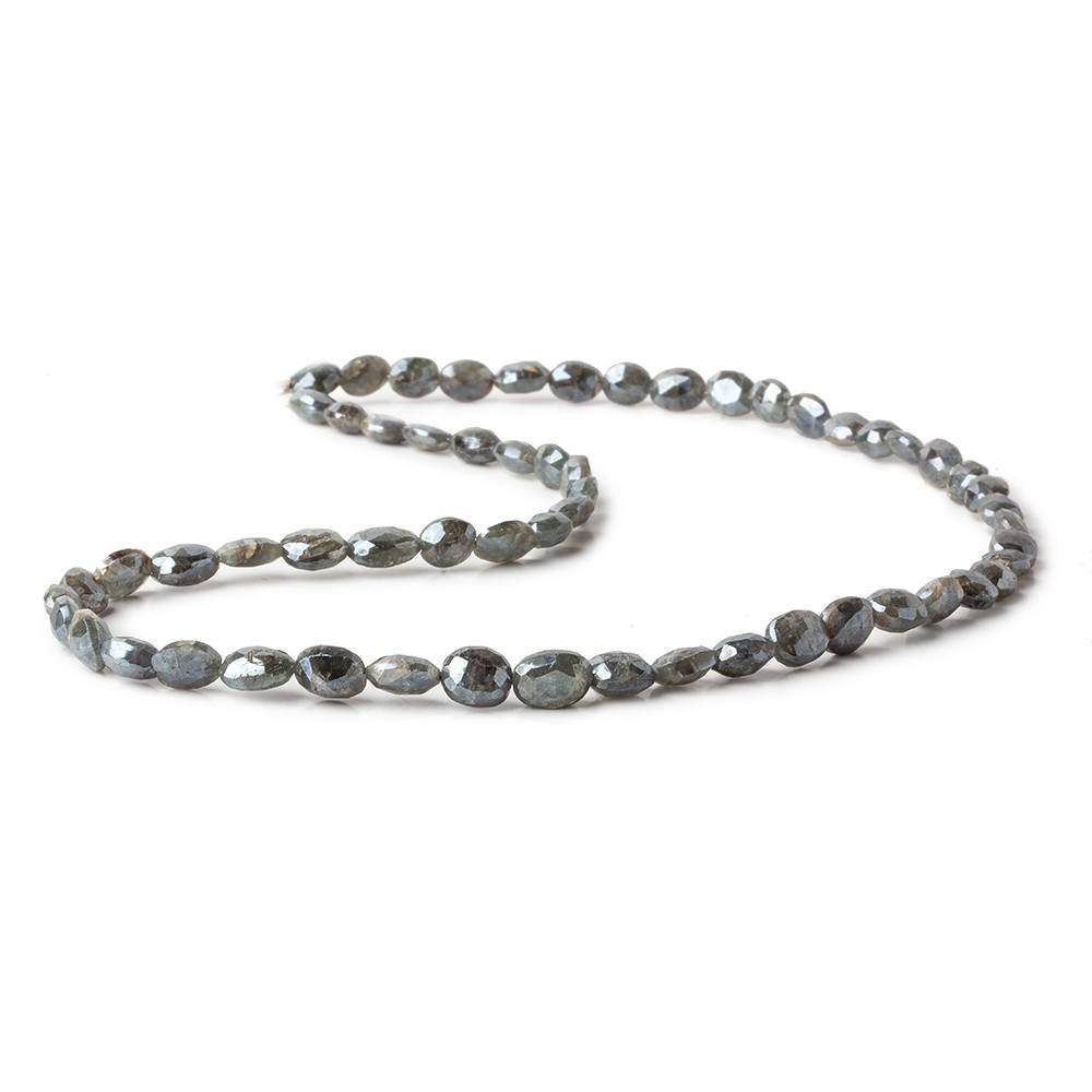 6x6-8x6mm Mystic Blue Sapphire faceted oval beads 16 inch 59 pieces (ONLINE ORDER ONLY)