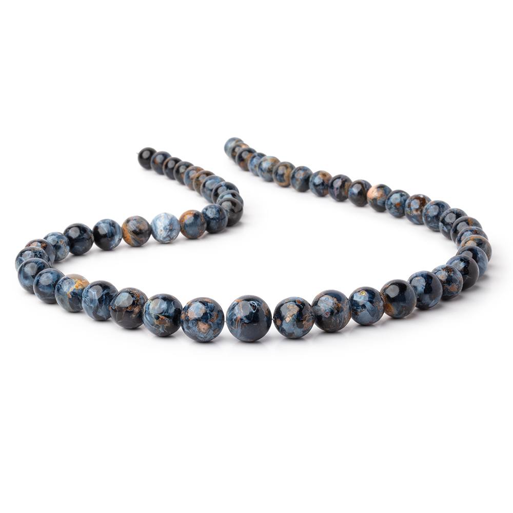 7-11.5mm Pietersite Plain Round Beads 18 inch 53 pieces AAA (ONLINE ORDER ONLY)