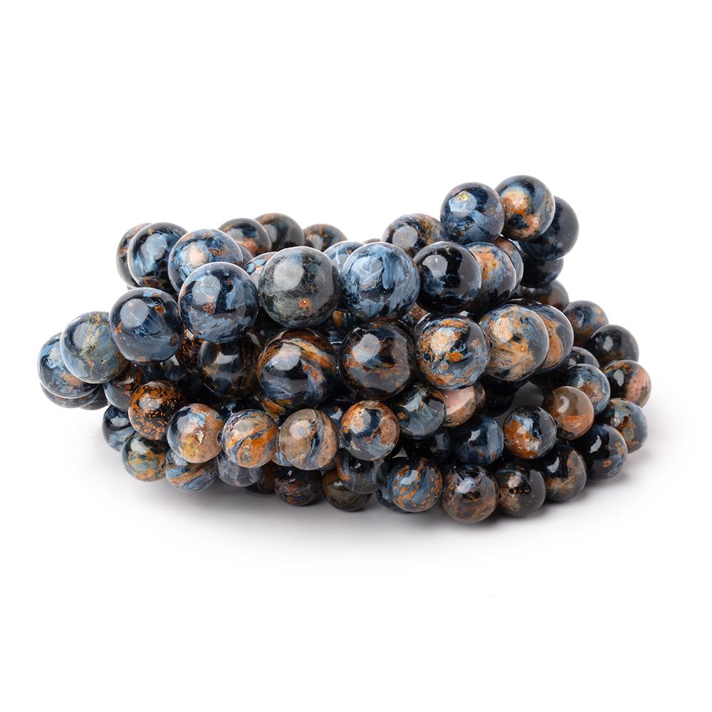 7-11.5mm Pietersite Plain Round Beads 18 inch 53 pieces AAA (ONLINE ORDER ONLY)