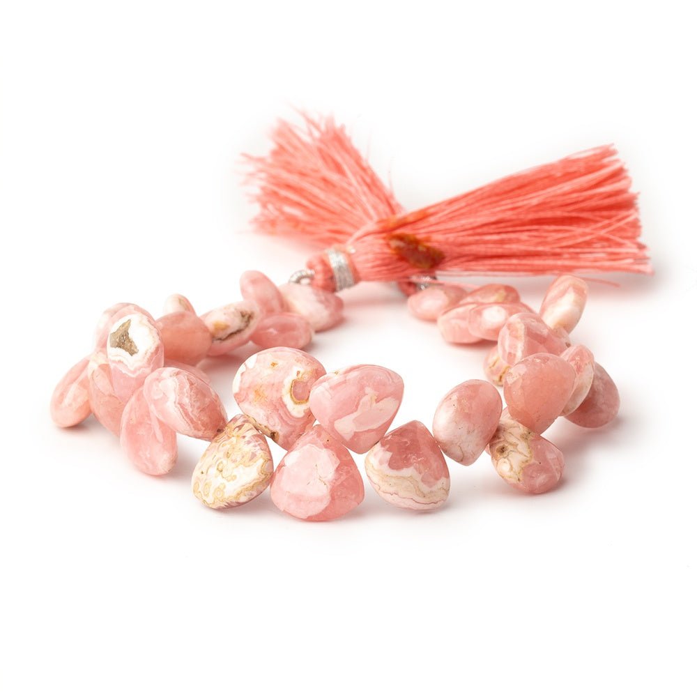 7-11mm Rhodochrosite Plain Heart Beads 7 inch 34 pieces (ONLINE ORDER ONLY)