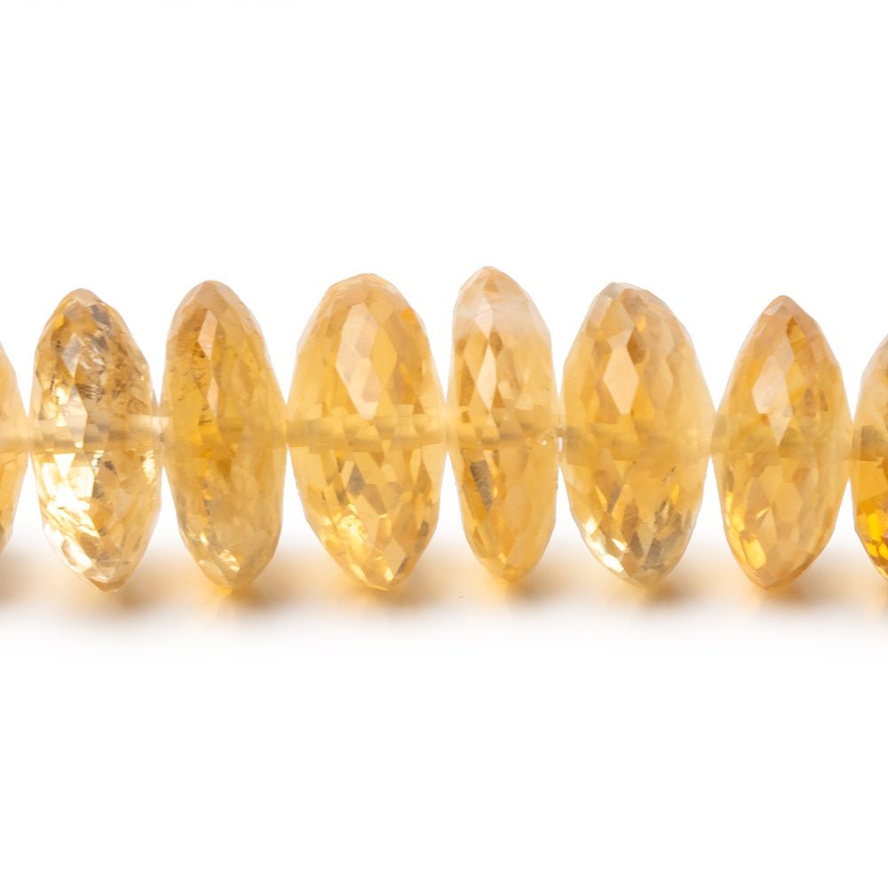 7-12mm Citrine German Faceted Rondelle 16 inch 105 Beads AA (ONLINE ORDER ONLY)