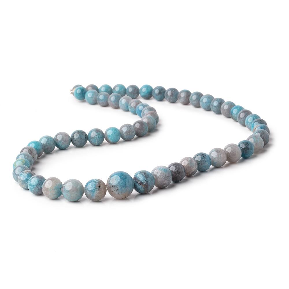 7-12mm Rare Paraiba Quartz Plain Round Beads 17.75 inch 56 pieces AAA (ONLINE ORDER ONLY)