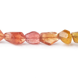 7-13mm Dravite Tourmaline Faceted Nugget Beads 15 inch 37 pieces (ONLINE ORDER ONLY)
