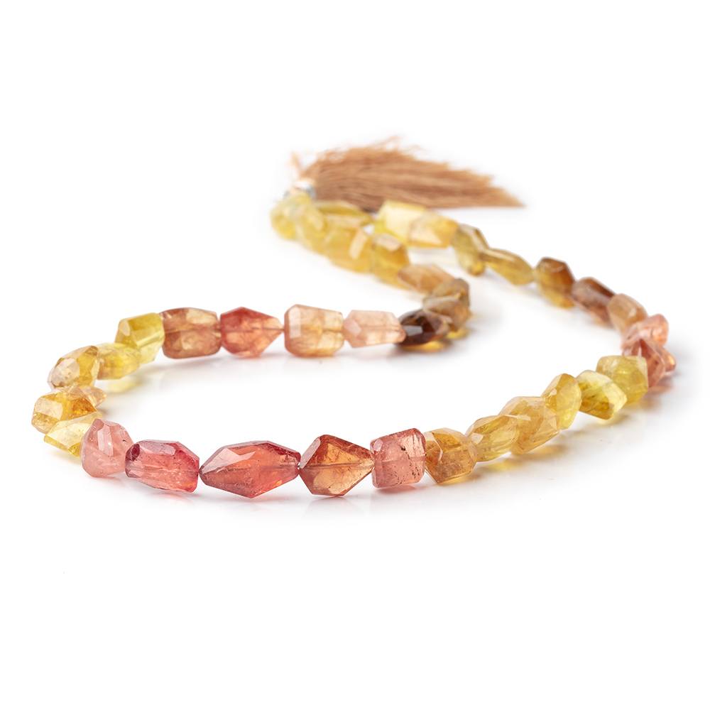 7-13mm Dravite Tourmaline Faceted Nugget Beads 15 inch 37 pieces (ONLINE ORDER ONLY)