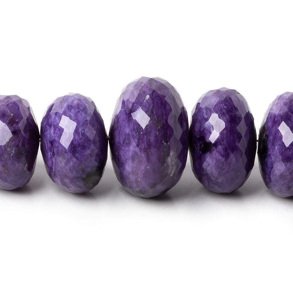 7-18.8mm Deep Purple Charoite faceted rondelle beads 19 inches 65 beads AAA (ONLINE ORDER ONLY)