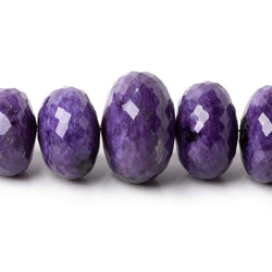 7-18.8mm Deep Purple Charoite faceted rondelle beads 19 inches 65 beads AAA (ONLINE ORDER ONLY)