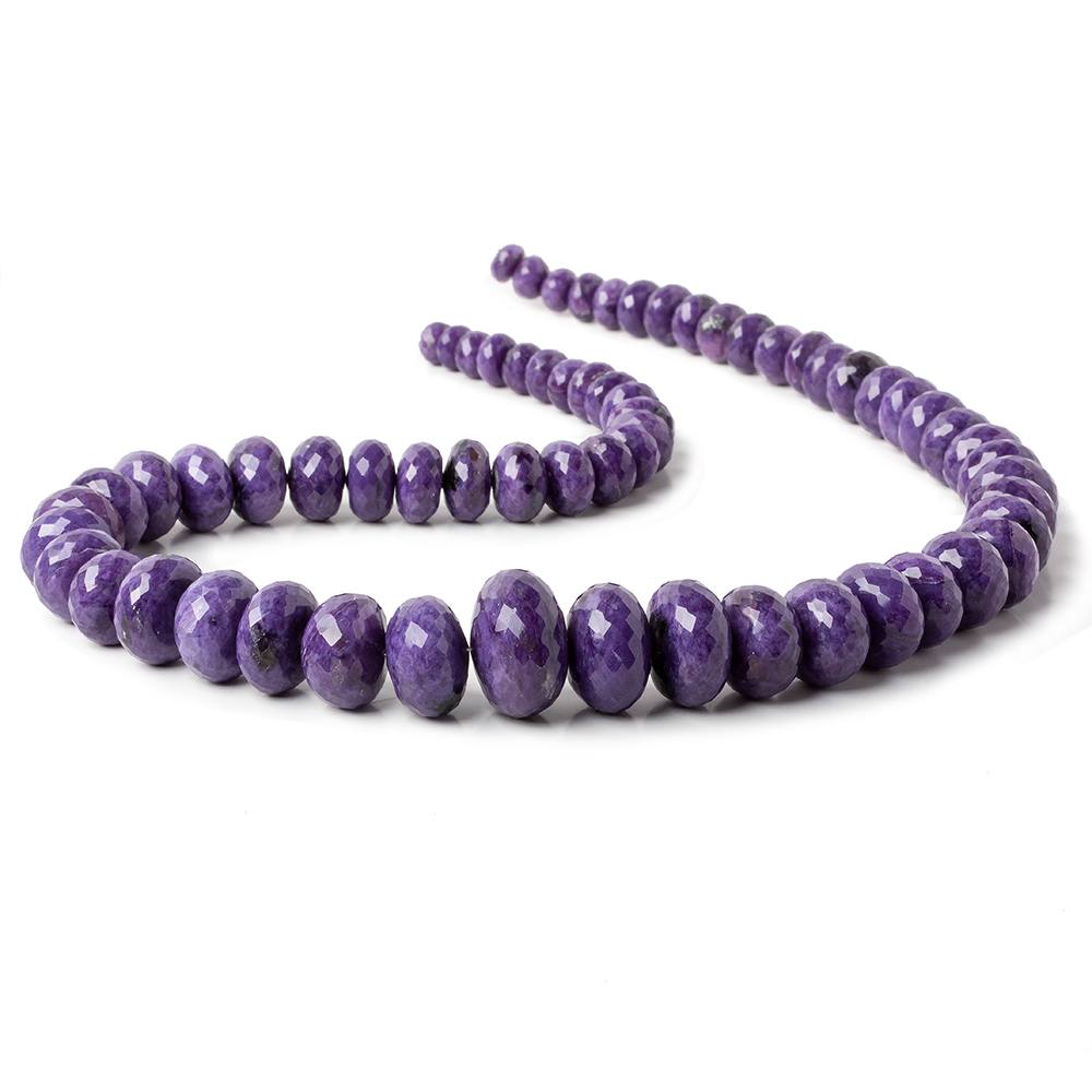 7-18.8mm Deep Purple Charoite faceted rondelle beads 19 inches 65 beads AAA (ONLINE ORDER ONLY)