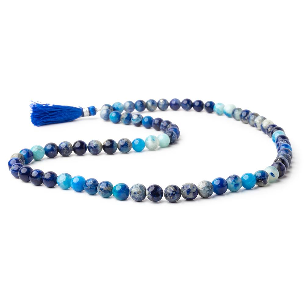 7-7.5mm Afghanite Plain Round Beads 18 inch 62 pieces AA (ONLINE ORDER ONLY)