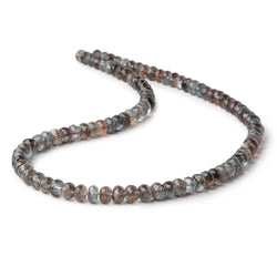 7-7.5mm Copper Moss Aquamarine Faceted Rondelle Beads 18 inch 96 pieces AAA (ONLINE ORDER ONLY)