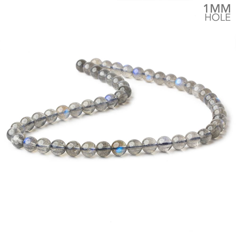 7-7.5mm Neon Blue flash Labradorite plain rounds 15 inch 52 beads AAA (ONLINE ORDER ONLY)