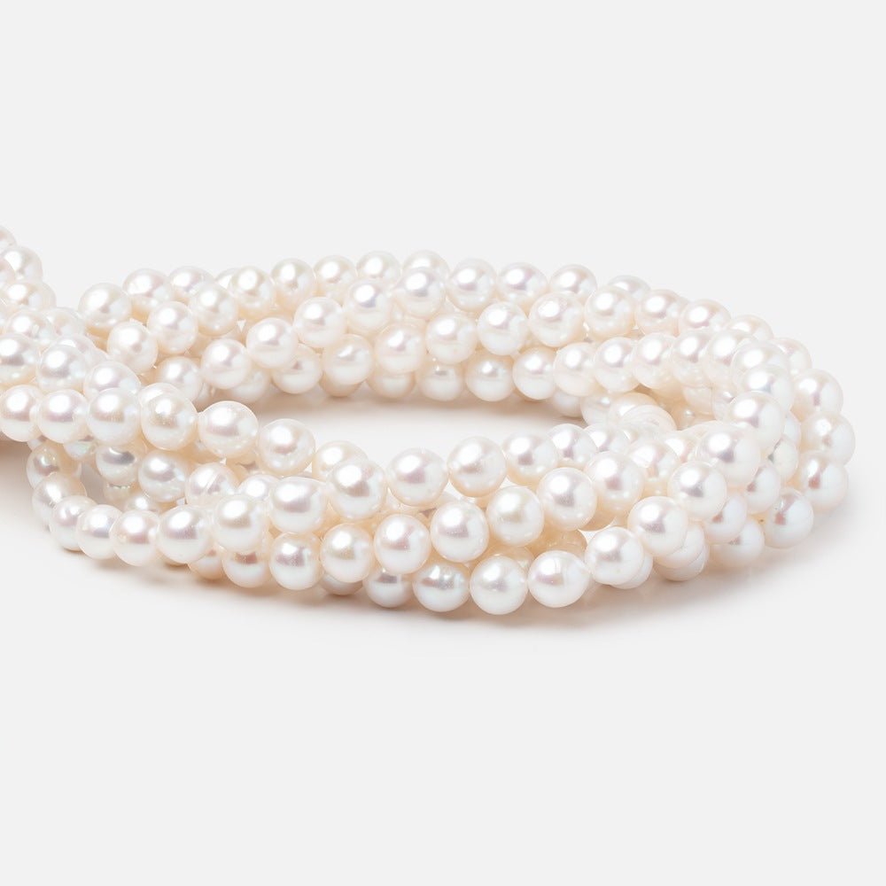 7-8.5mm Off White Chinese Akoya Saltwater Pearls 15.5 inch 50 pieces A (ONLINE ORDER ONLY)