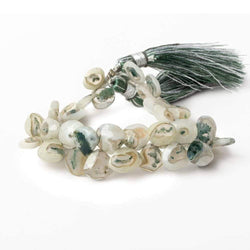 7-8.5mm Peacock Solar Quartz Faceted Heart Beads 7 inch 46 pieces (ONLINE ORDER ONLY)