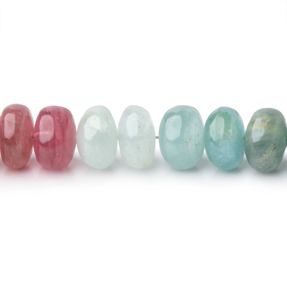 7-8mm Afghani Tourmaline Plain Rondelle 19 inch 96 Beads A (ONLINE ORDER ONLY)