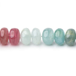 7-8mm Afghani Tourmaline Plain Rondelle 19 inch 96 Beads A (ONLINE ORDER ONLY)
