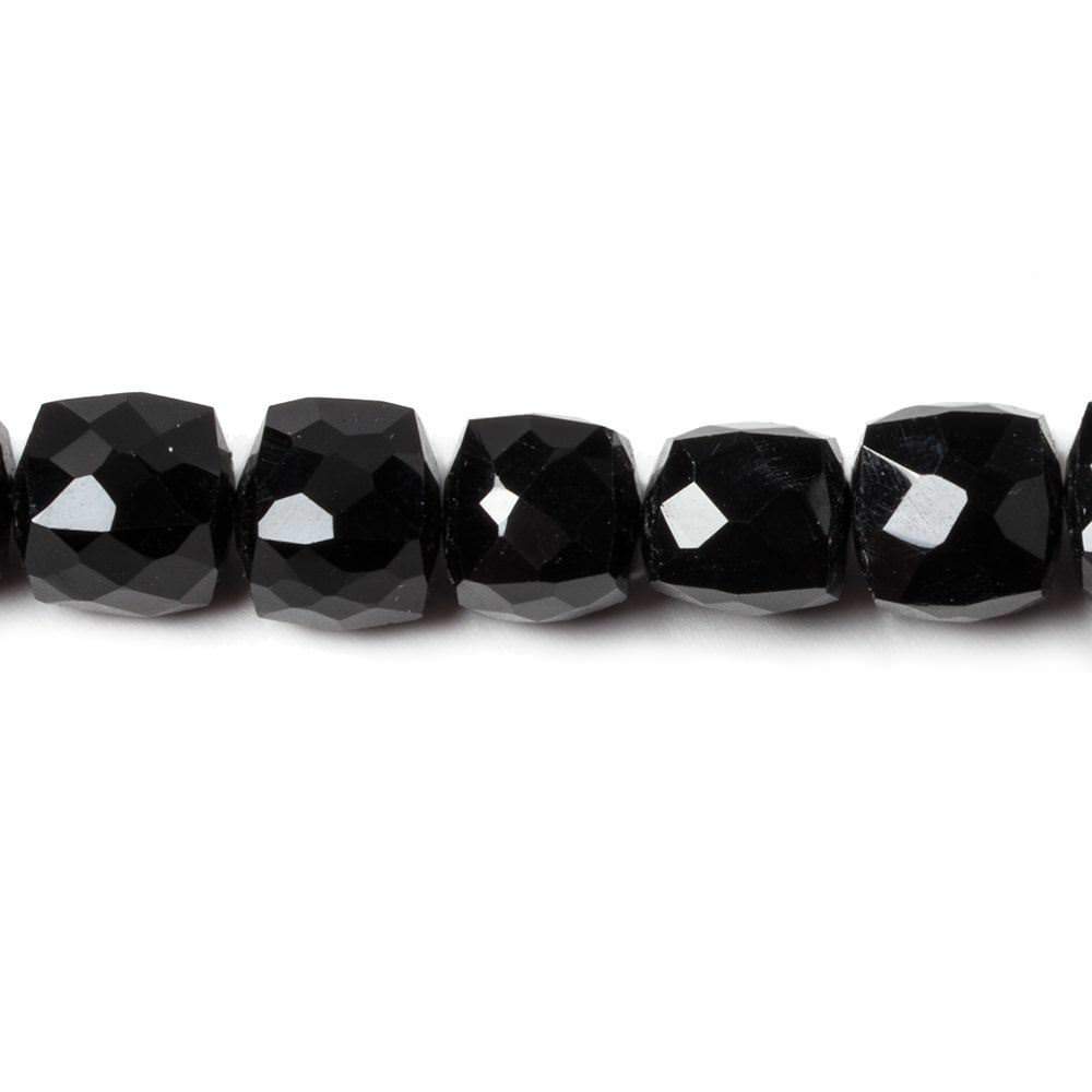 7-8mm Black Chalcedony Faceted Cube Beads 8 inch 25 pieces (ONLINE ORDER ONLY)